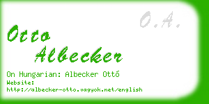 otto albecker business card